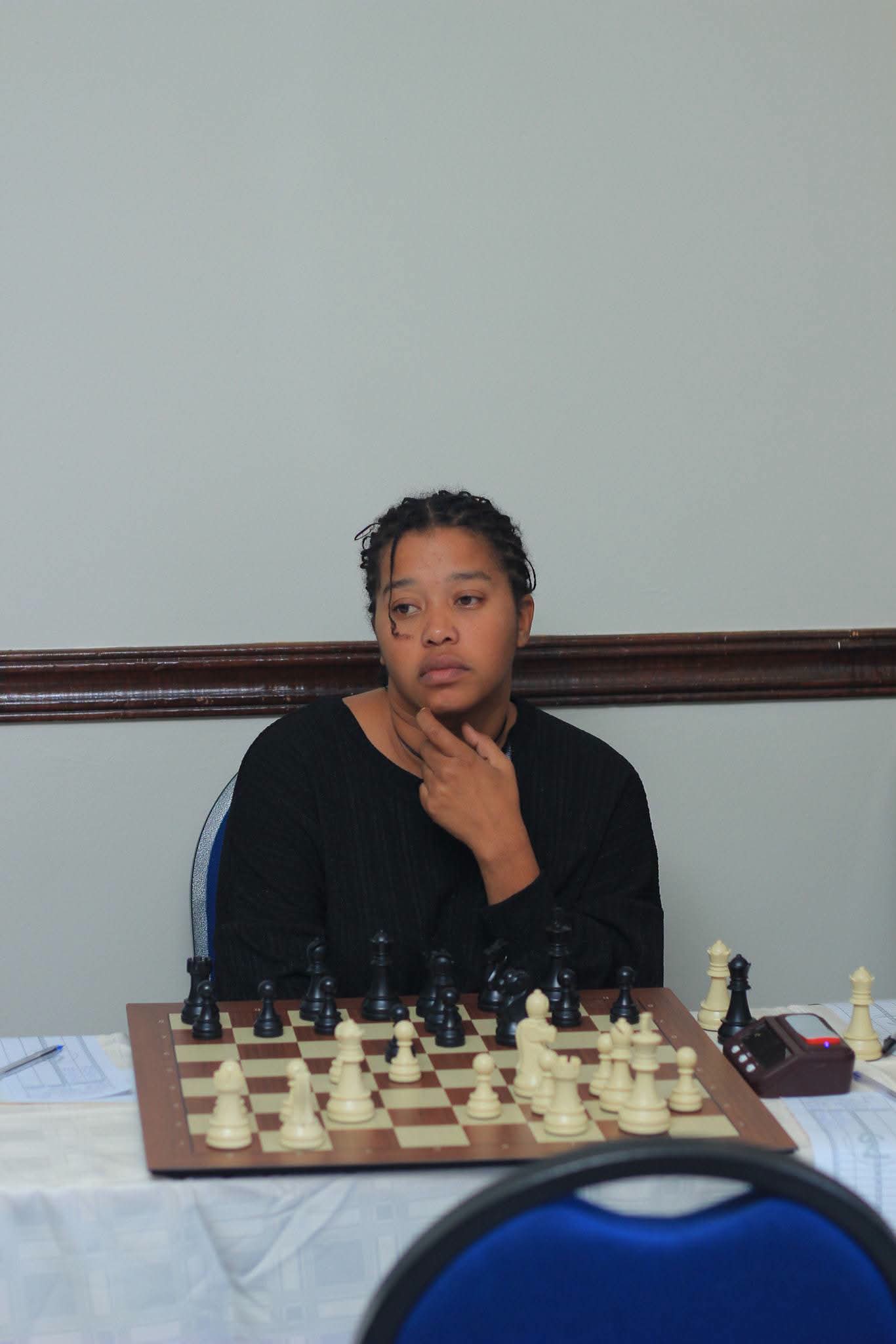 Retrato de WCM Neusa Aridas De Castro, de Moçambique, quarta classificada na secção Ladies do Trojan Horse Chess Open 2026