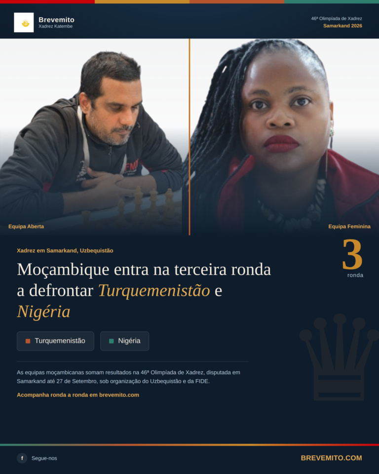 Moçambique entra na 3ª ronda a defrontar Turquemenistão e Nigéria