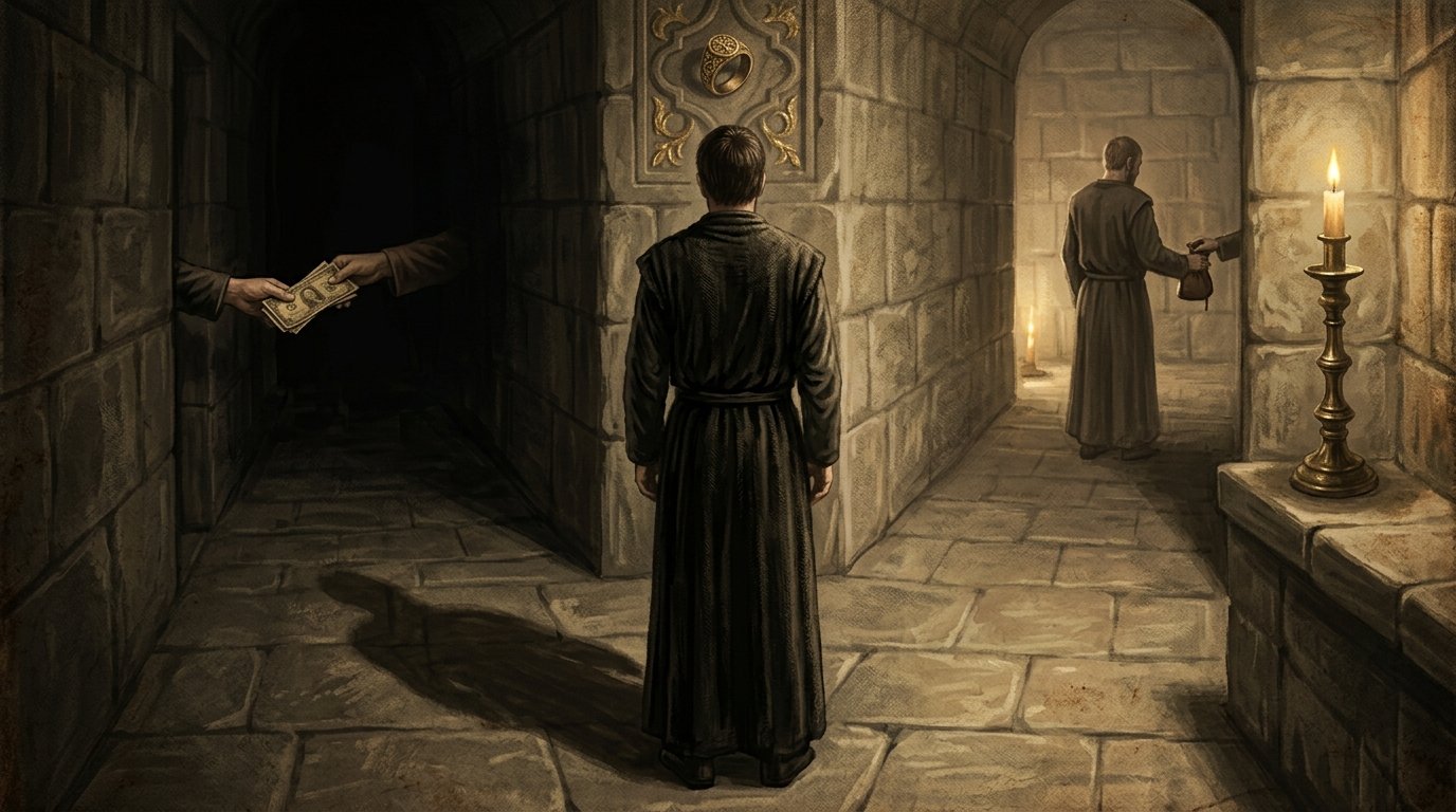Pessoa diante de duas possibilidades: aproveitar uma vantagem injusta sem ser observada ou agir correctamente sem receber qualquer reconhecimento